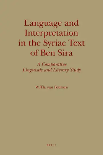 Cover of Language and Interpretation in the Syriac Text of Ben Sira