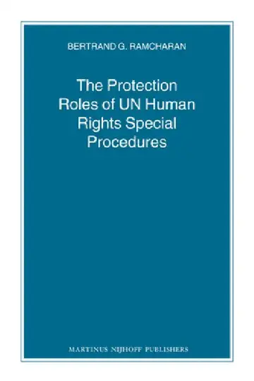 Cover of The Protection Roles of UN Human Rights Special Procedures