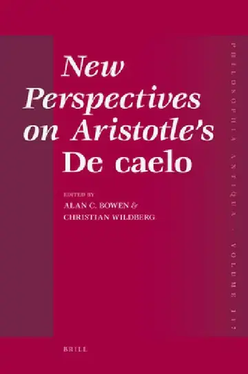 Cover of New Perspectives on Aristotle's de Caelo