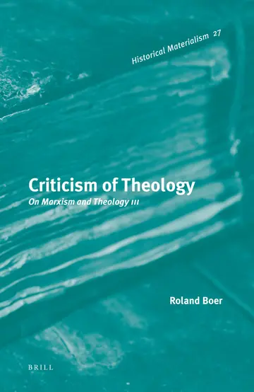 Cover of Criticism of Theology