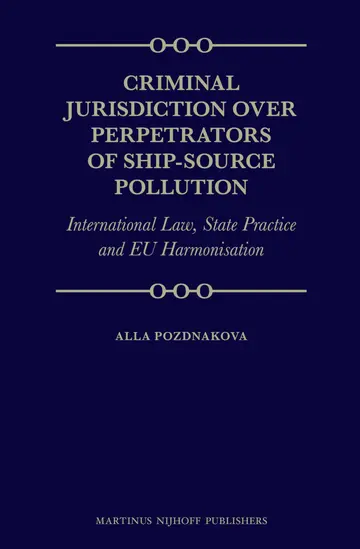 Cover of Criminal Jurisdiction over Perpetrators of Ship-Source Pollution