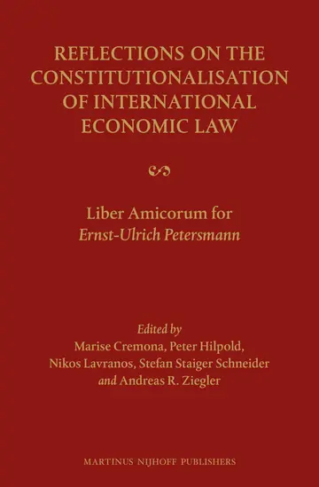 Cover of Reflections on the Constitutionalisation of International Economic Law