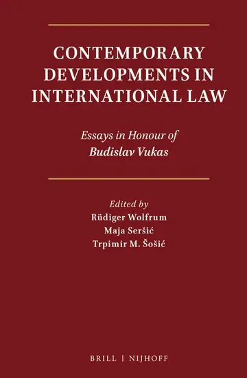 Cover of Contemporary Developments in International Law