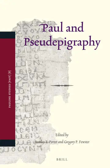 Cover of Paul and Pseudepigraphy