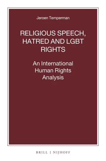 Cover of Religious Speech, Hatred and LGBT Rights