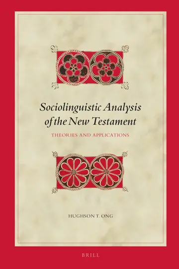 Cover of Sociolinguistic Analysis of the New Testament