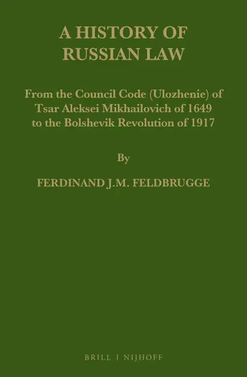 Cover of A History of Russian Law