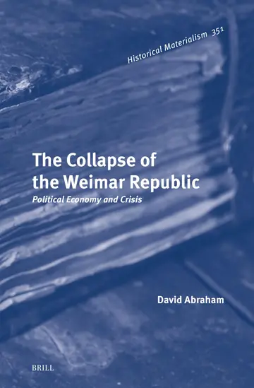Cover of The Collapse of the Weimar Republic