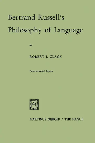 Cover of Bertrand Russell's Philosophy of Language