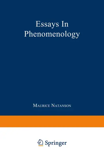 Cover of Essays in Phenomenology
