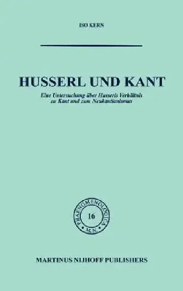 Cover of Husserl Und Kant