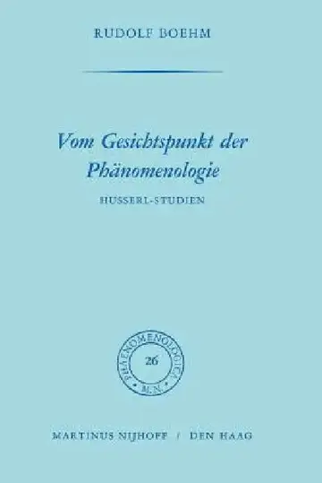 Cover of Vom Gesichtspunkt Der Phänomenologie