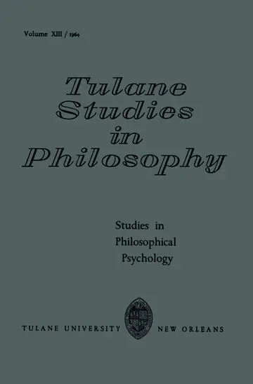 Cover of Studies in Philosophical Psychology