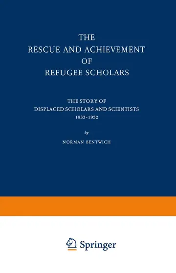 Cover of The Rescue and Achievement of Refugee Scholars