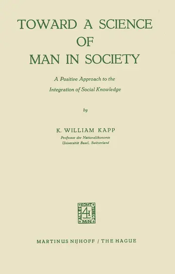 Cover of Toward a Science of Man in Society