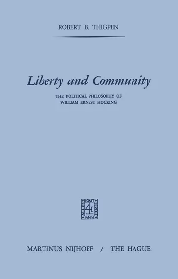 Cover of Liberty and Community