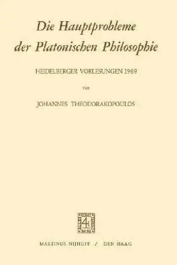 Cover of Die Hauptprobleme Der Platonischen Philosophie