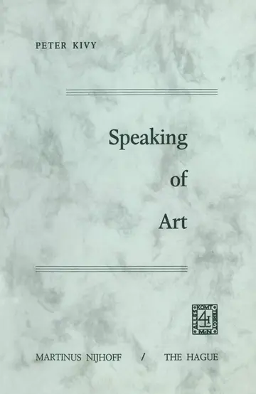 Cover of Speaking of Art