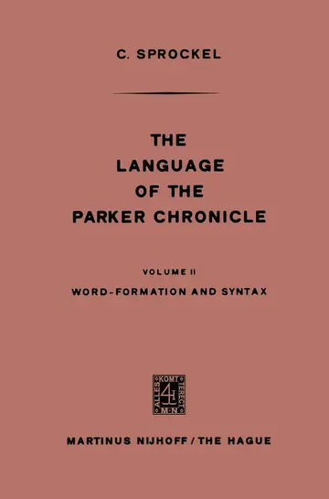Cover of The Language of the Parker Chronicle