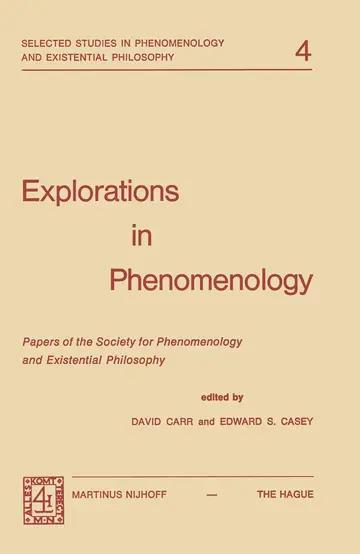 Cover of Explorations in Phenomenology