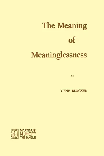 Cover of The Meaning of Meaninglessness