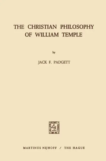 Cover of The Christian Philosophy of William Temple