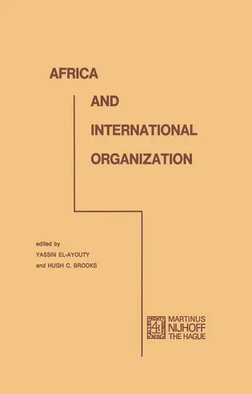 Cover of Africa and international organization