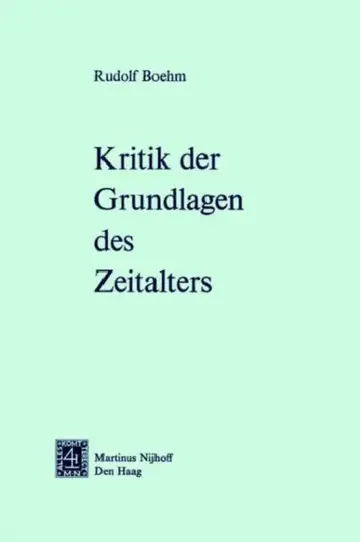 Cover of Kritik Der Grundlagen Des Zeitalters