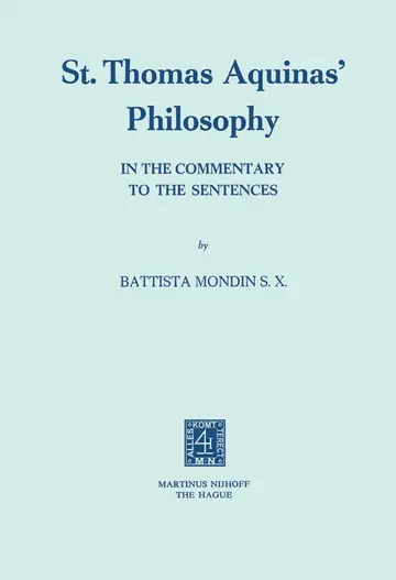 Cover of St. Thomas Aquinas’ Philosophy