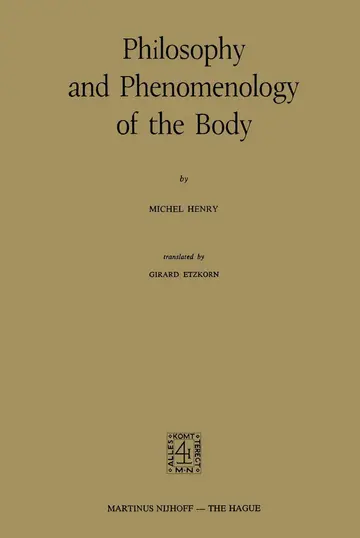 Cover of Philosophy and Phenomenology of the Body