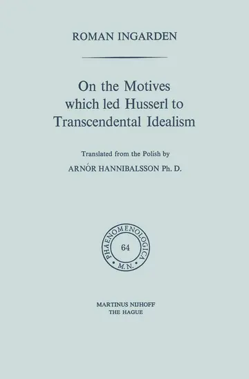 Cover of On the Motives Which Led Husserl to Transcendental Idealism