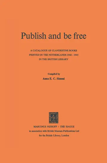 Cover of Publish and Be Free