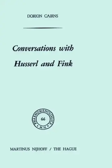 Cover of Conversations with Husserl and Fink