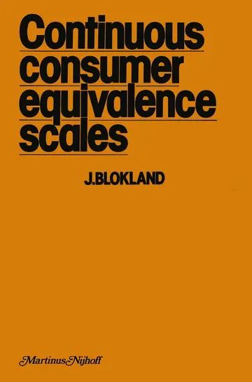Cover of Continuous Consumer Equivalence Scales