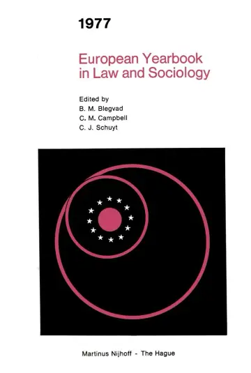 Cover of European Yearbook in Law and Sociology 1977