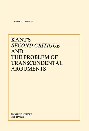 Cover of Kant’s Second Critique and the Problem of Transcendental Arguments