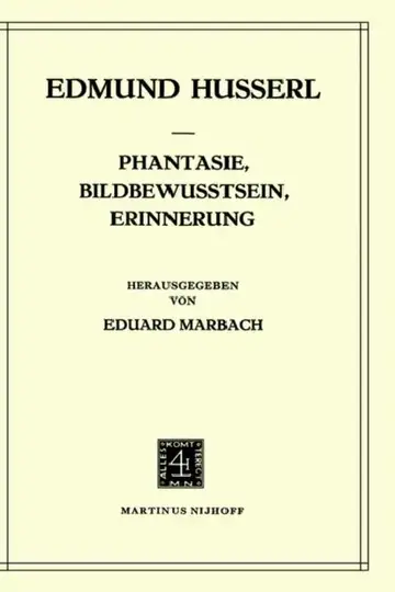 Cover of Phantasie, Bildbewusstsein, Erinnerung