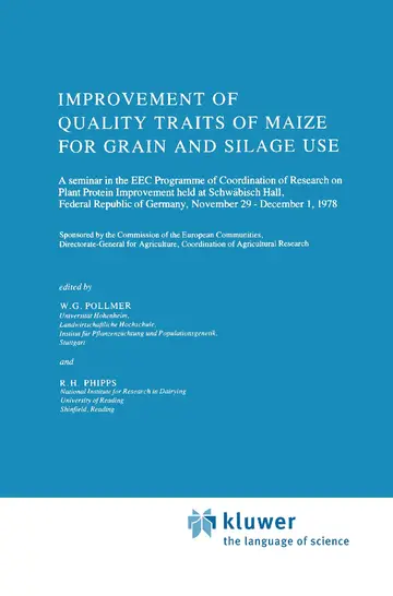 Cover of Improvement of Quality Traits of Maize for Grain and Silage Use