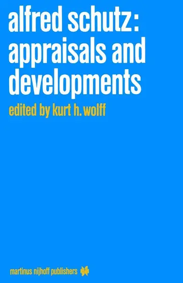 Cover of Alfred Schutz
