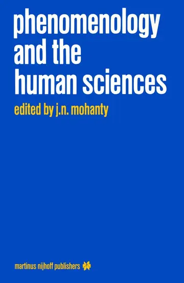 Cover of Phenomenology and the Human Sciences
