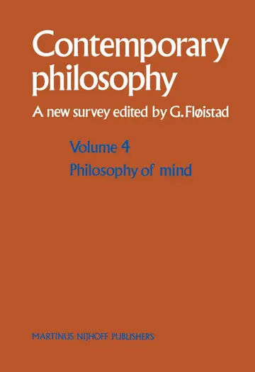 Cover of Philosophy of Mind/Philosophie de l’esprit