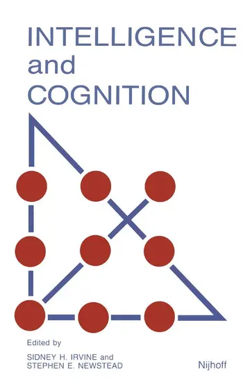 Cover of Intelligence and Cognition