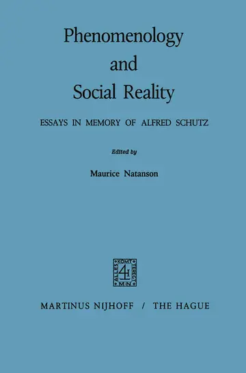 Cover of Phenomenology and Social Reality