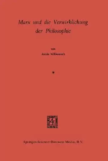 Cover of Marx Und Die Verwirklichung Der Philosophie