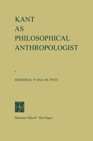 Cover of Kant as Philosophical Anthropologist