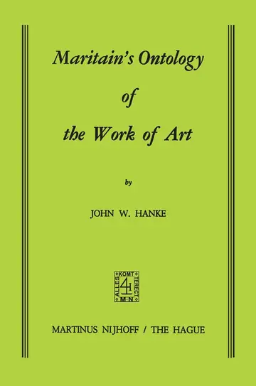 Cover of Maritain’s Ontology of the Work of Art