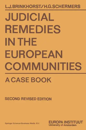 Cover of Judicial Remedies in the European Communities