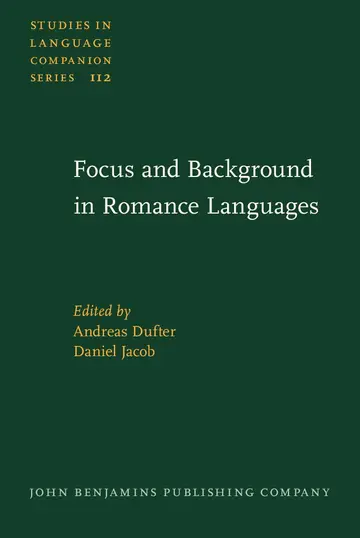 Cover of Focus and Background in Romance Languages