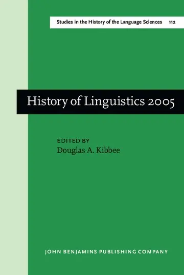 Cover of History of Linguistics 2005