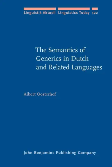 Cover of The Semantics of Generics in Dutch and Related Languages
